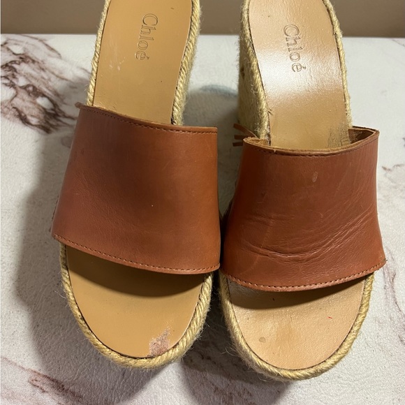 Chloe Tan Wedges - Picture 2 of 12